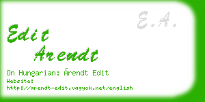edit arendt business card
